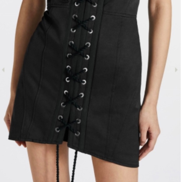 Black Dion Lee Laced Corset Mini Dress - Size AUS 8 / US 4 - Picture 5 of 9